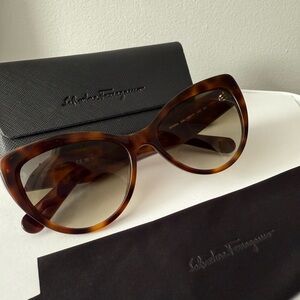 Salvatore Ferragamo Tortoise Sunglasses